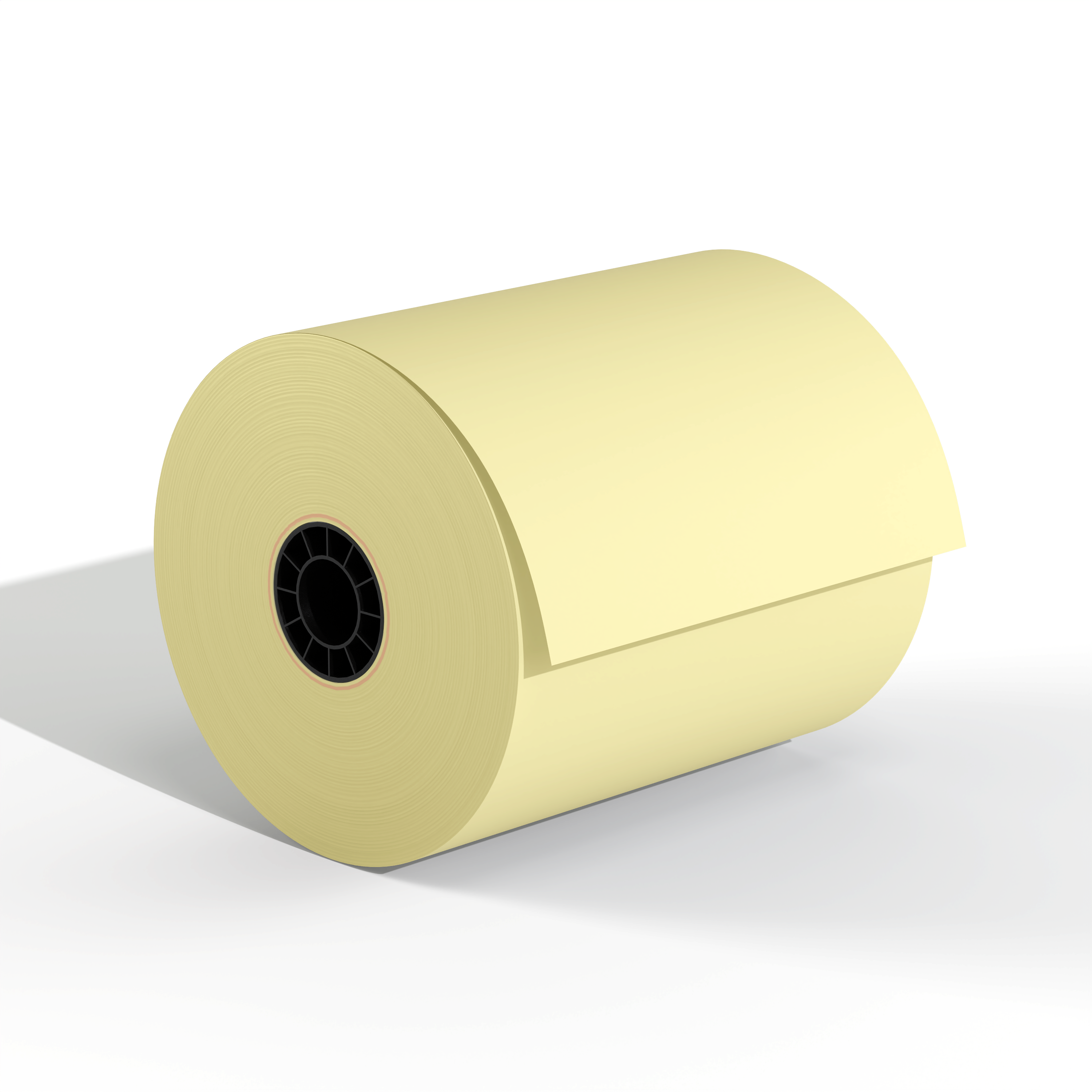 3 1/8" X 230' Yellow Thermal Cash Register Paper Roll 50 Rolls/Case